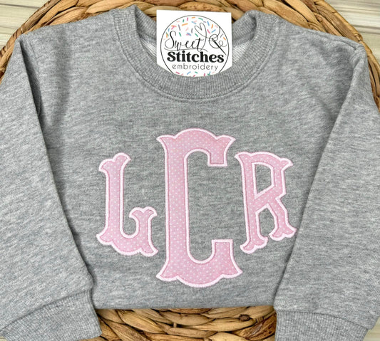 Fishtail monogram sweatshirt