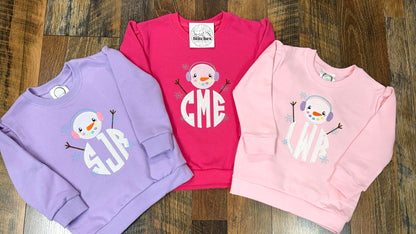 Snowman Monogram Sweatshirt