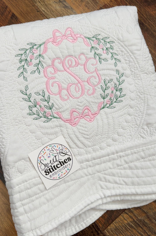 Floral Crest heirloom quilt