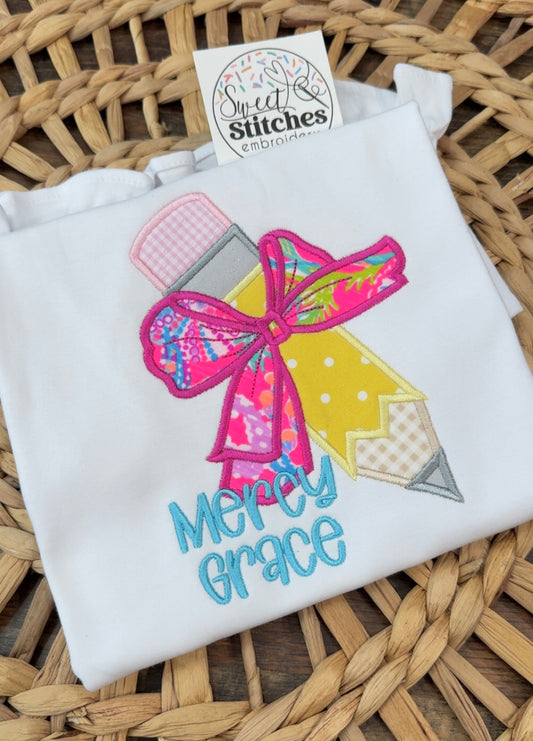 Pencil applique shirt