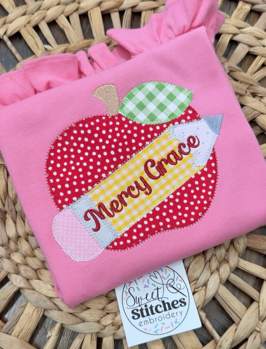 Apple applique shirt