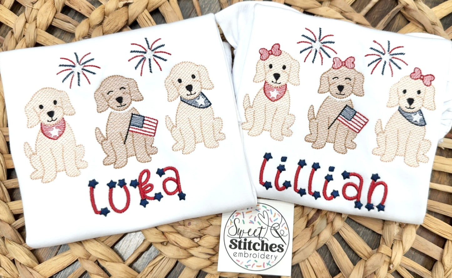 Boys Patriotic Puppy trio