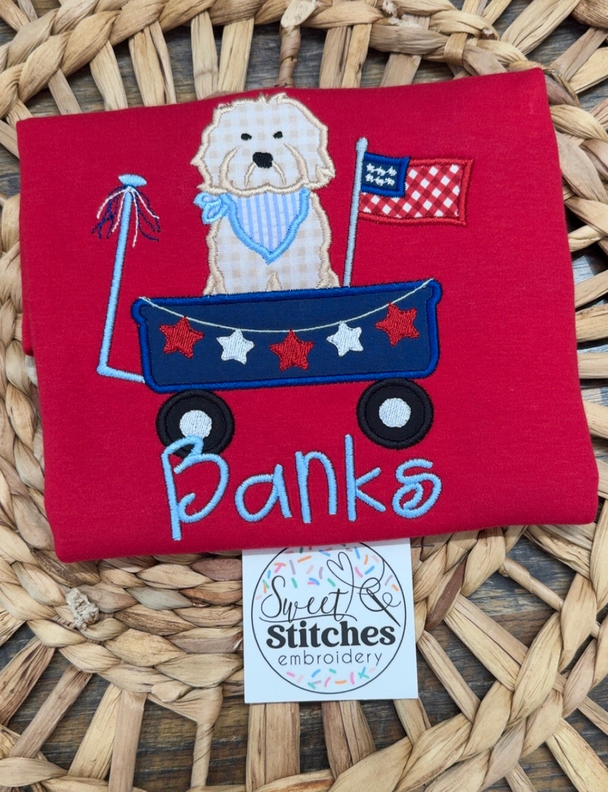 Patriotic Goldendoodle