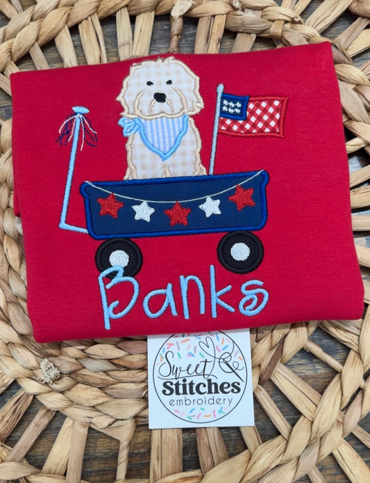 Patriotic Goldendoodle