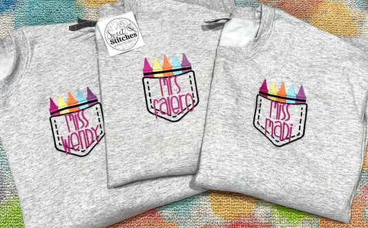 Teacher Monogram Sweatshirt