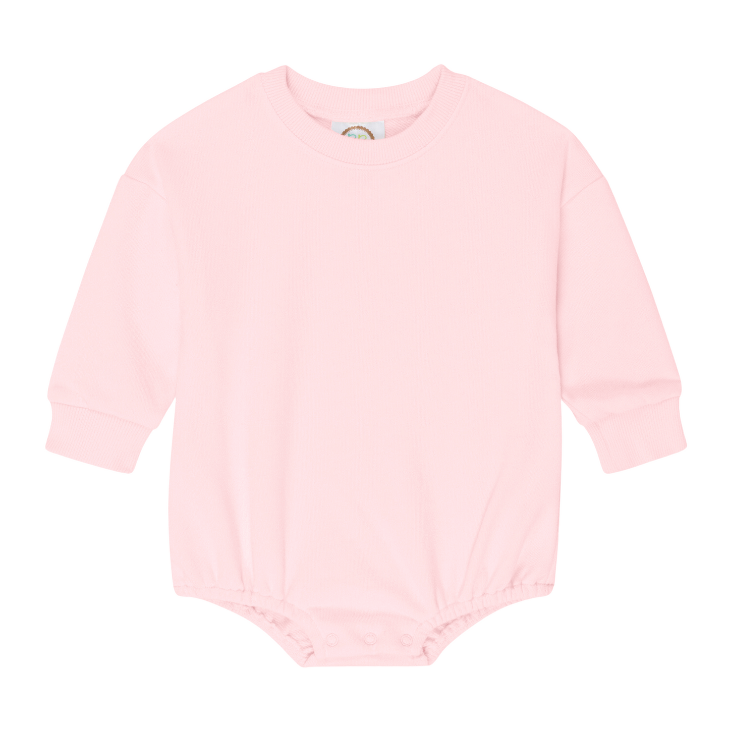 Bow applique pink sweatshirt bubble